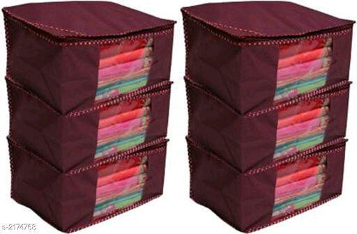 Apparel Storage Classic Trendy Spun Bonded Non-Woven Printed Saree Covers Combo
