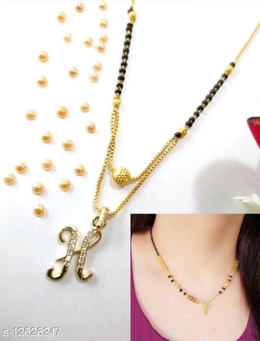 Jewellery & Accesseries Alphabet name mangalsutra with free gift