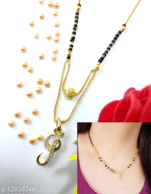 Jewellery & Accesseries Alphabet name mangalsutra with free gift