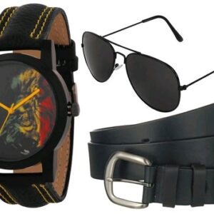 Accessories Trendy mens watches & belt & sunglass combo