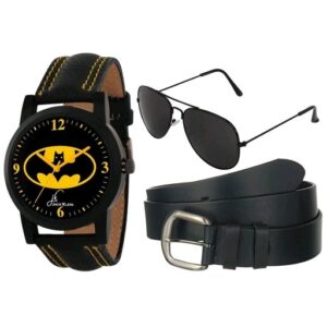 Accessories Trendy men’s watches & belt & sunglass combo