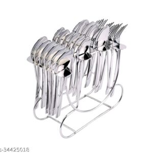 Home & Kitchen store king high quality Quantum stainless steel cutlery set with stand (25 pcs)