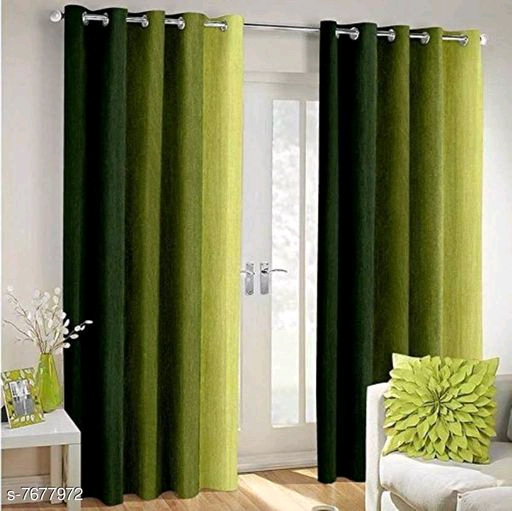Curtains & sheers 3D Attractive Plain Crush Door Curtain